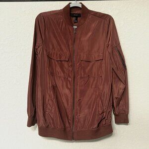 NWT Forever 21 Mauve Bomber Jacket Lightweight Coat